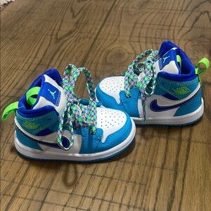 Air Jordan 1 Kids' Blue Sneakers